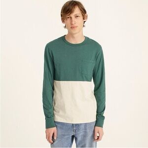 🖤J. Crew Long-sleeve slub cotton pocket T-shirt